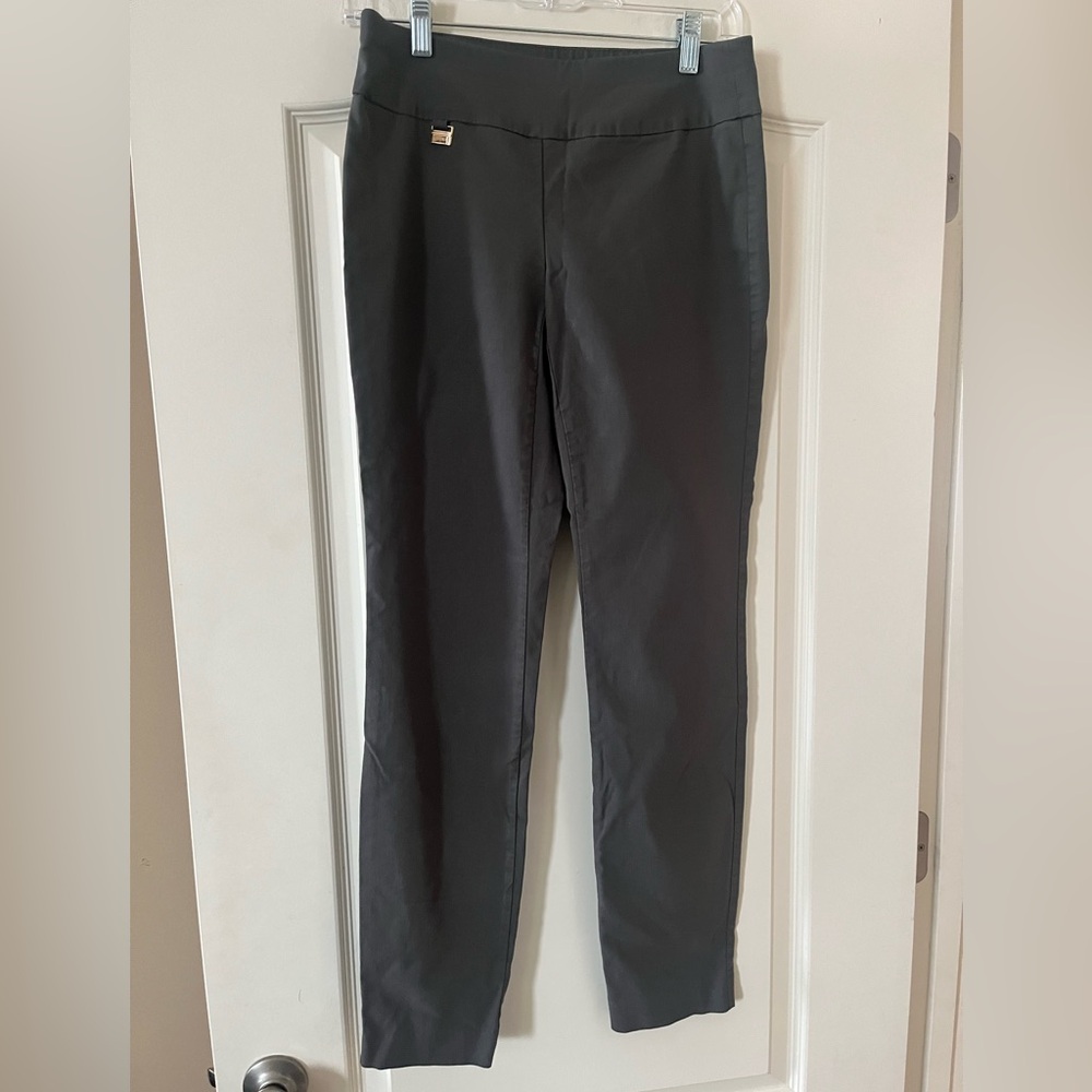 Alfani Charcoal Designer Pull On Dress Pants Women’s Size 4